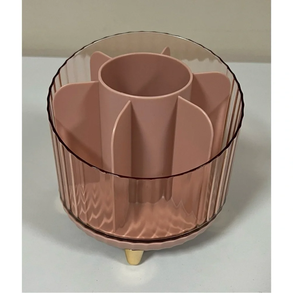Pink Mauve Spinning Pen Pencil Holder Desk Organizer with 7 Compartments 🎀 #desk